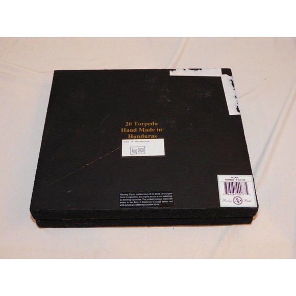 ROCKY PATEL DECADE ROBUSTO BLACK TEXTURED WOODEN EMPTY CIGAR BOX - Picture 5 of 6